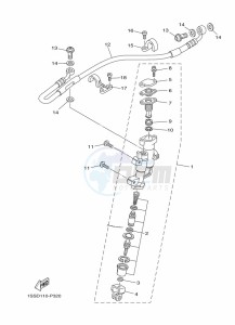 YZ125 (B4XJ) drawing REAR MASTER CYLINDER