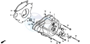 CMX250C REBEL drawing LEFT CRANKCASE COVER