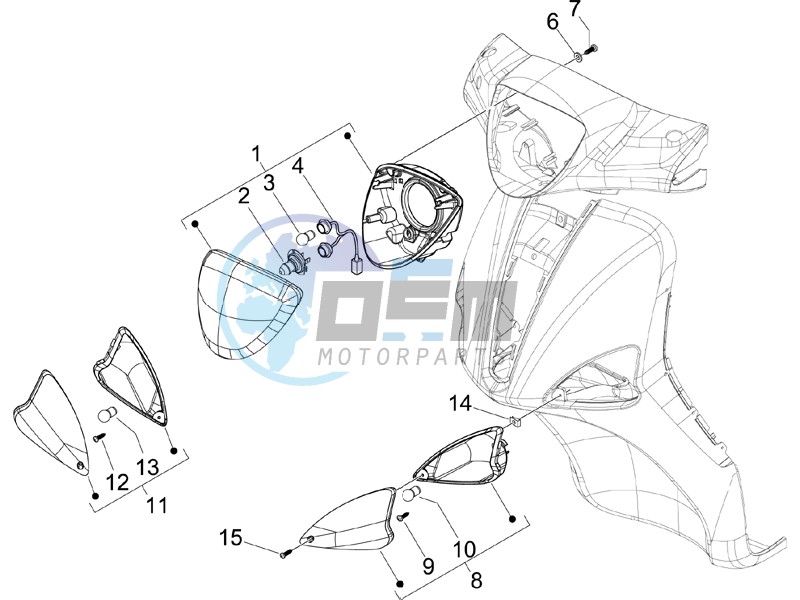 Front headlamps - Turn signal lamps