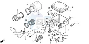 TRX350FE RANCHER 4X4 ES drawing AIR CLEANER