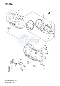 GSF1250 (E2) Bandit drawing SPEEDOMETER (GSF1250SK7 SK8 SK9 SL0)