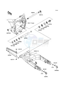 ZZR1400_ABS ZX1400DBF FR GB XX (EU ME A(FRICA) drawing Swingarm