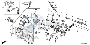 CBR500RE CBR500R UK - (E) drawing HANDLE PIPE/ TOP BRIDGE