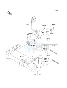 KVF 360 A [PARAIRIE 360 4X4] (A1-A3) PRAIRIE 360 4X4] drawing BRAKE PEDAL