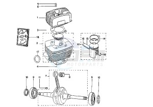 FOX - 50 cc drawing CYLINDER-CRANKSHAFT