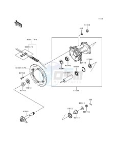 KDX 200 H [KDX200] (H2-H5) [KDX200] drawing REAR HUB