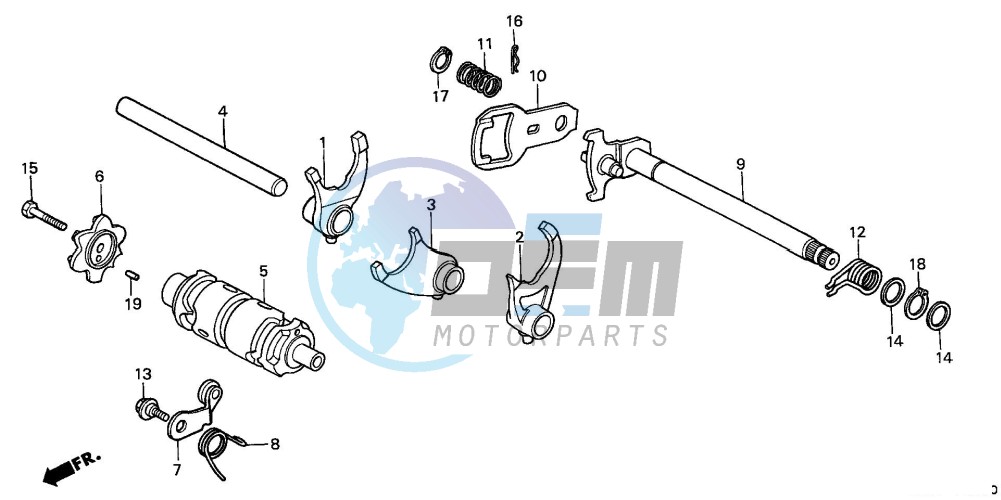 SHIFT DRUM/SHIFT FORK