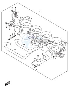 GSX-S1000 A drawing THROTTLE BODY