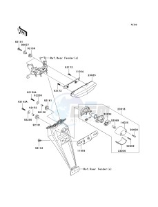 ZX 600 P [NINJA ZX-6R] (7F-8FA) P8FA drawing TAILLIGHT-- S- -