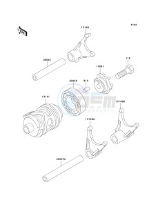 KX 85 A [KX85 MONSTER ENERGY] (A6F - A9FA) A9F drawing GEAR CHANGE DRUM_SHIFT FORK-- S- -