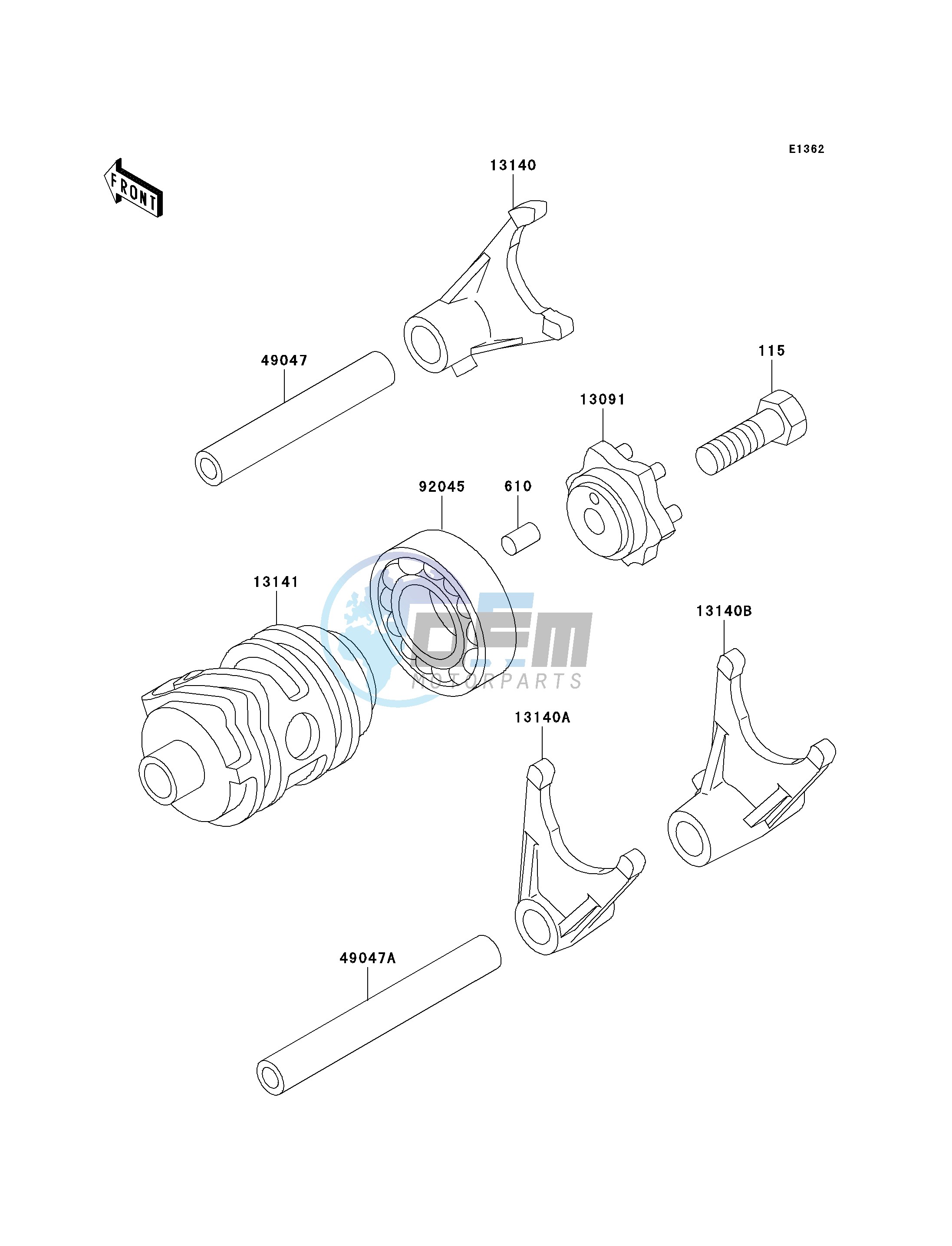 GEAR CHANGE DRUM_SHIFT FORK-- S- -