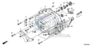 TRX250TMH Europe Direct - (ED) drawing FRONT CRANKCASE COVER (TRX250TM)