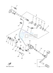 MTN850 MTN-850D MT-09 SP (B6C1) drawing SHIFT SHAFT