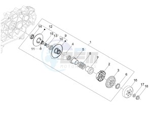 X7 125 ie Euro 3 drawing Driven pulley