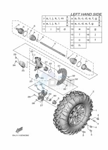 YXF1000EWS YX10FRPSN (B4JC) drawing FRONT WHEEL