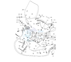 VP X-CITY 125 drawing STEERING HANDLE AND CABLE