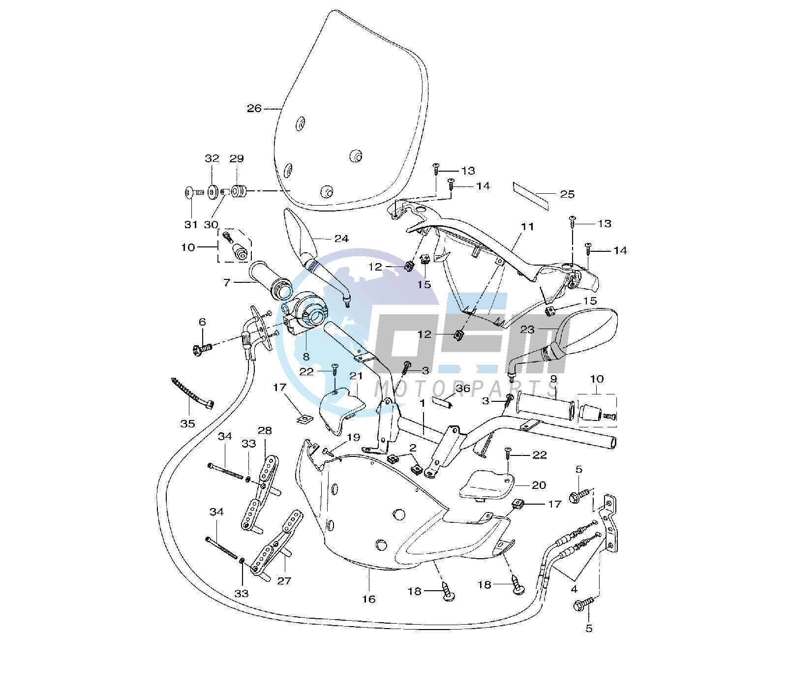 STEERING HANDLE AND CABLE