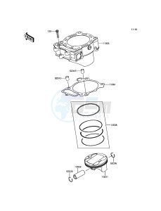 KLX450R KLX450AHF EU drawing Cylinder/Piston(s)