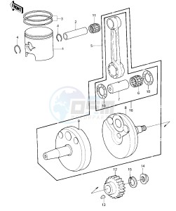 KDX 250 A [KDX250] (A1) [KDX250] drawing CRANKSHAFT_PISTON