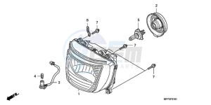 CB1300SA9 France - (F / ABS BCT CMF MME TWO) drawing HEADLIGHT (CB1300S/CB1300 SA)