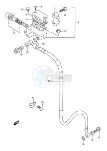 RMX250 (E1) drawing FRONT MASTER CYLINDER (MODEL T E1)