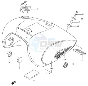 VL800 (E2) VOLUSIA drawing FUEL TANK (MODEL K3)