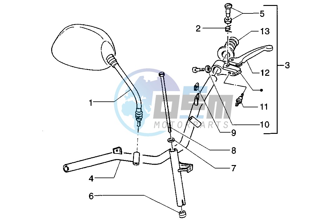 Handlebar parts Left