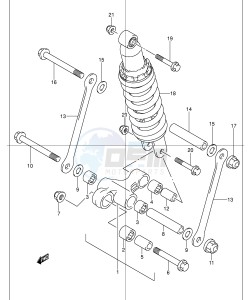 GSF1200 (E2) Bandit drawing REAR CUSHION LEVER