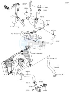 VERSYS 650 ABS KLE650FHF XX (EU ME A(FRICA) drawing Water Pipe