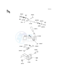 KAF 620 B [MULE 2520 TURF] (B1-B5) [MULE 2520 TURF] drawing FRAME FITTINGS-- LEVER- -