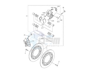 YZF R6 600 drawing FRONT BRAKE CALIPER