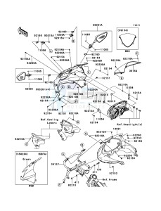 NINJA 250R EX250KCF GB XX (EU ME A(FRICA) drawing Cowling