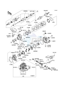 KVF700 D [PRAIRIE 700 4X4 TEAM GREEN SPECIAL EDITION] (D1) D1 drawing DRIVE SHAFT-FRONT