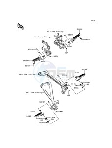 NINJA ZX-10R ABS ZX1000KFF FR XX (EU ME A(FRICA) drawing Footrests