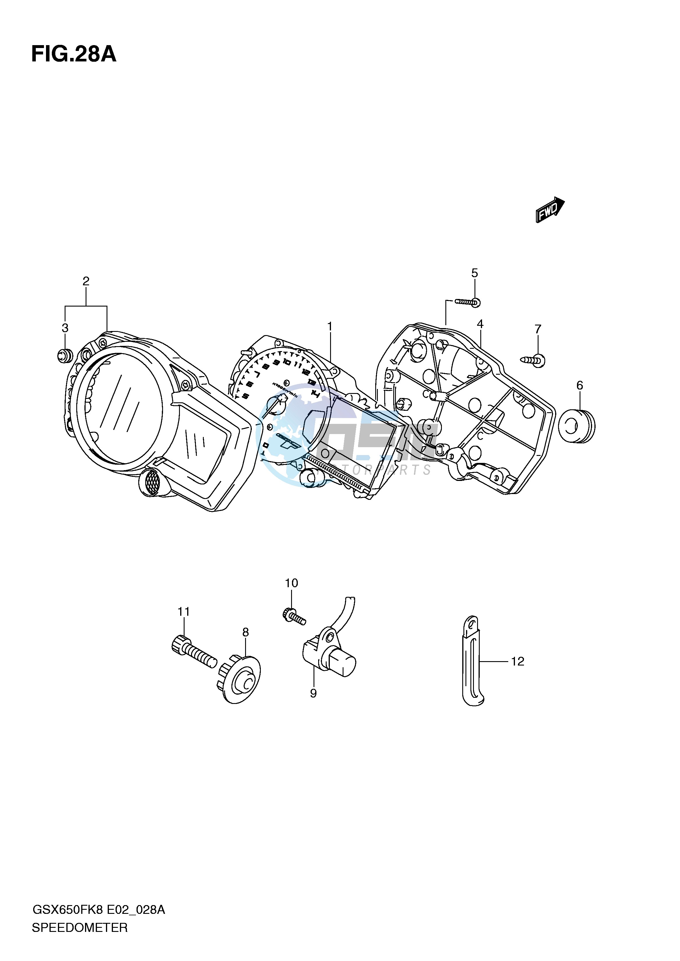 SPEEDOMETER (GSX650FA FUA)