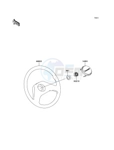 MULE 3000 KAF620-G5 EU drawing Steering Wheel