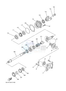 YFM350FWA YFM350DF GRIZZLY 350 4WD (1NSH) drawing MIDDLE DRIVE GEAR