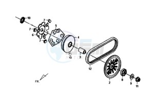 FIDDLE II 50 drawing CLUTCH / V BELT