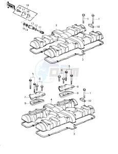 KZ 1000 D [Z1R] (D3) [Z1R] drawing CYLINDER HEAD COVER -- 80 D3- -