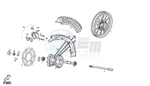 SENDA R DRD RACING LTD - 50 CC VTHSR1A2B5 . drawing FRONT WHEEL