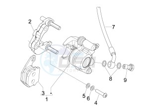 LX 50 2T D drawing Brakes pipes - Calipers