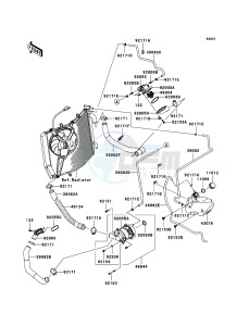 ZZR1400_ABS ZX1400D9F FR GB XX (EU ME A(FRICA) drawing Water Pipe