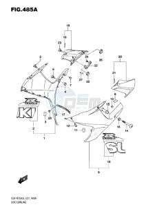 GSX-R750 drawing SIDE COWLING L5 (YSF)