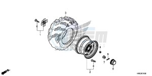 TRX500FM5G TRX500FM Australia - (U) drawing REAR WHEEL