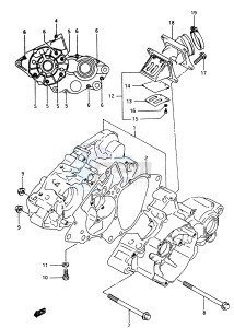 RM80 (T-V) drawing CRANKCASE