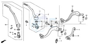 CRF450R drawing PEDAL/KICK STARTER ARM