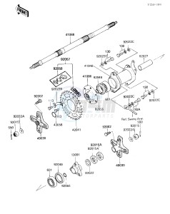 KXT 250 A [TECATE] (A2) [TECATE] drawing REAR HUB_AXLE_CHAIN -- 85 A2- -