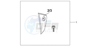 CBR1000RRA UK - (E / MKH) drawing FAIRING SCUFF PAD