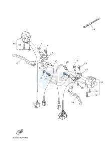 YB125 (2CS7) drawing HANDLE SWITCH & LEVER