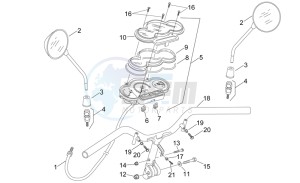 Sonic 50 H2O drawing Handlebar - Dashboard